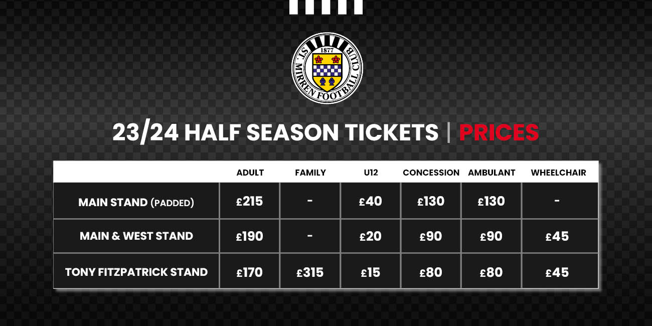 2023/24 Half-Season Tickets on-sale