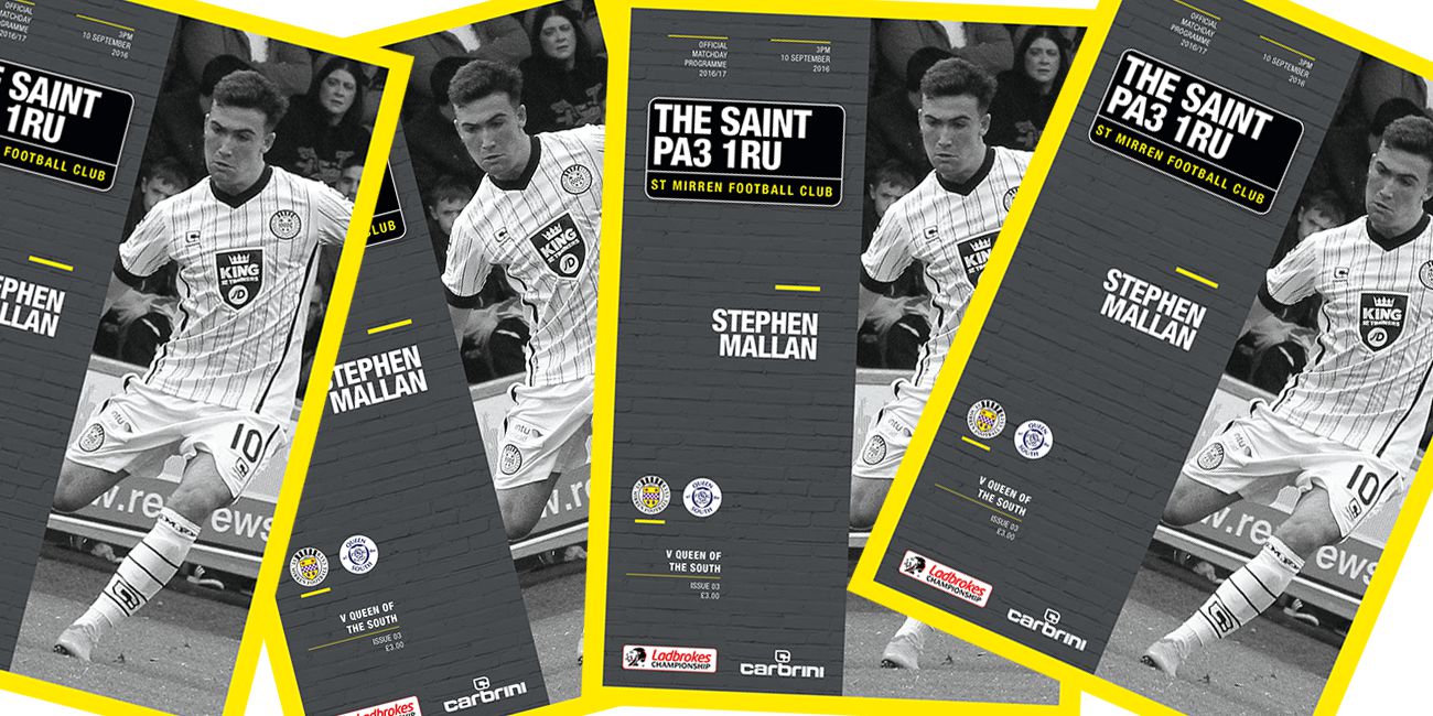 Match Day Programme – St Mirren v Queen of the South