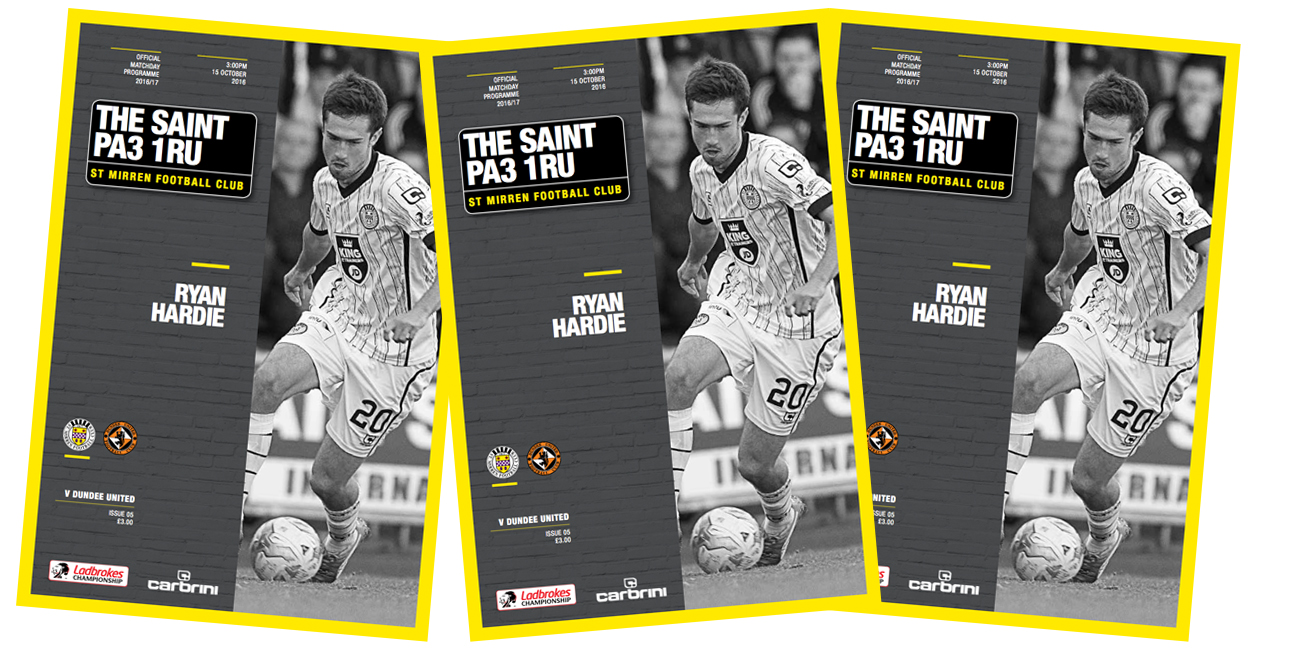 Match Day Programme – St Mirren v Dundee United (15th Oct)