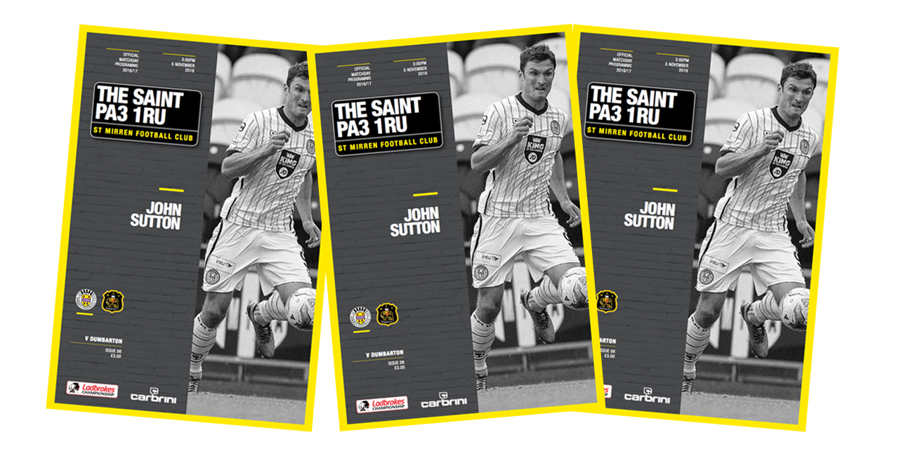 Match Day Programme – St Mirren v Dumbarton (5th Nov)