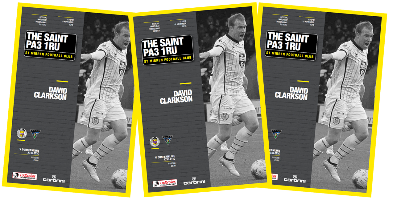 Match Day Programme: St Mirren v Dunfermline Athletic (19th Nov)