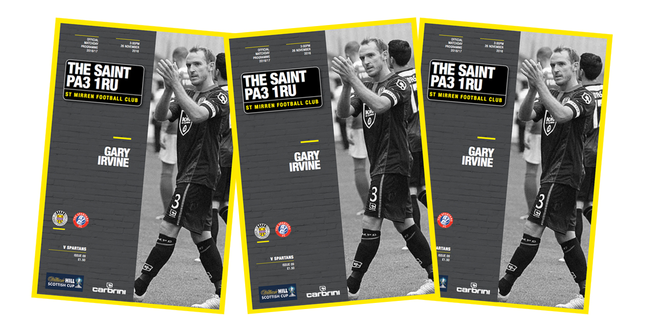 Match Day Programme: St Mirren v Spartans (29th Nov)