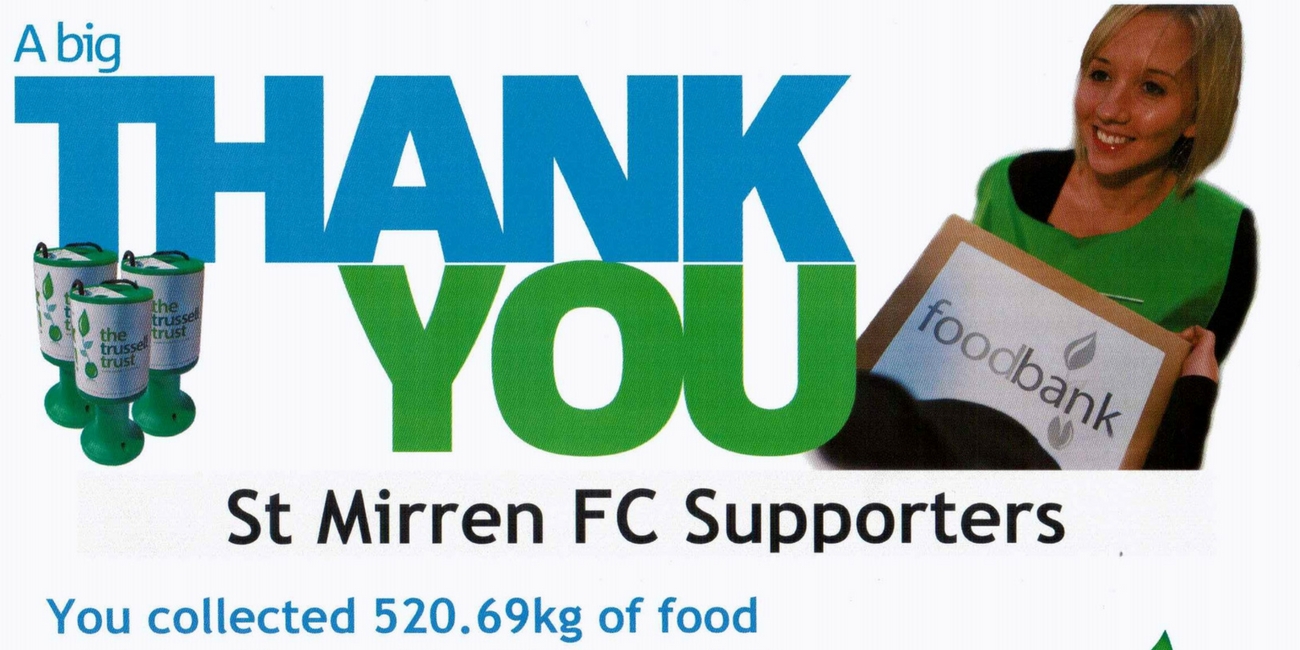 Supporters donate 520.69kg of food to local foodbank