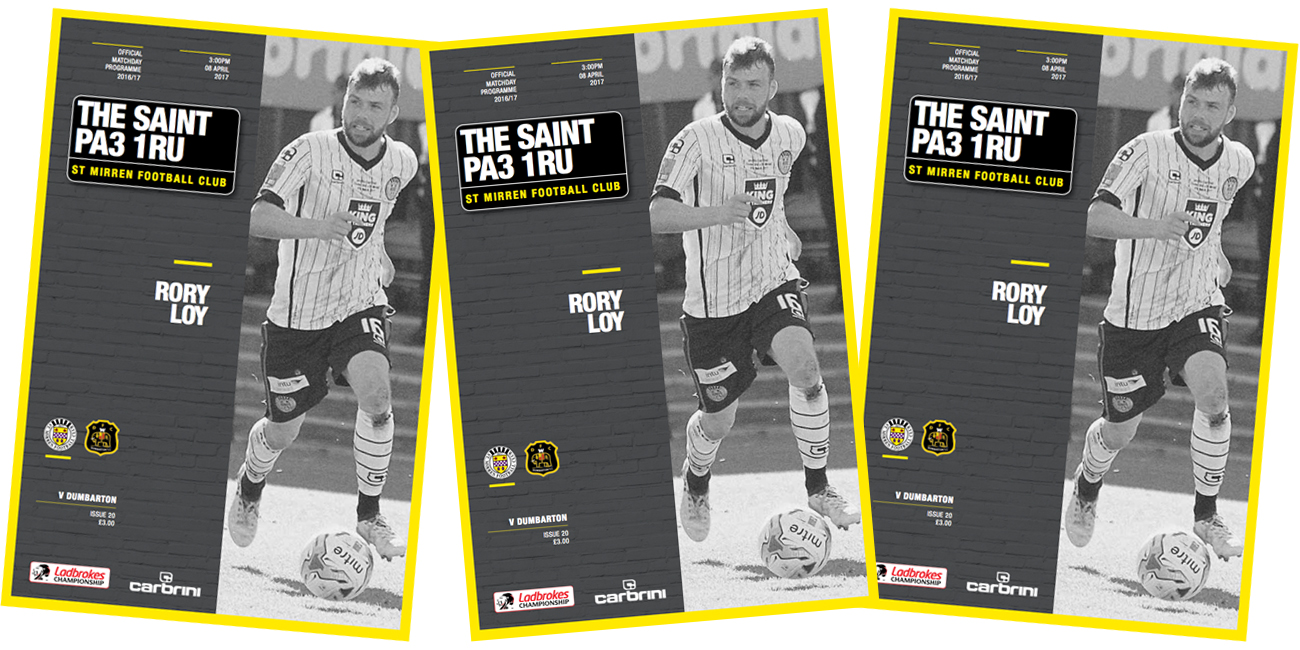 Match Day Programme: St Mirren vs Dumbarton (8th Apr)