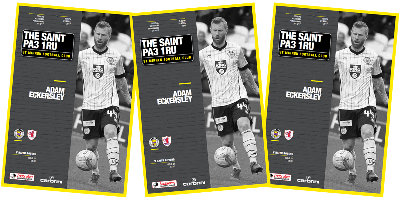 Match Day Programme: St Mirren vs Raith Rovers (29th Apr)