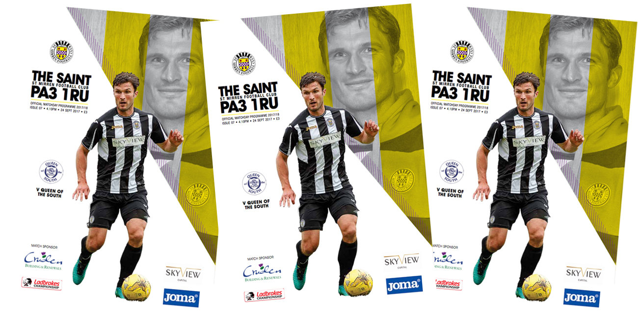 Match Day Programme: St Mirren vs Queen of the South (24th Sep)