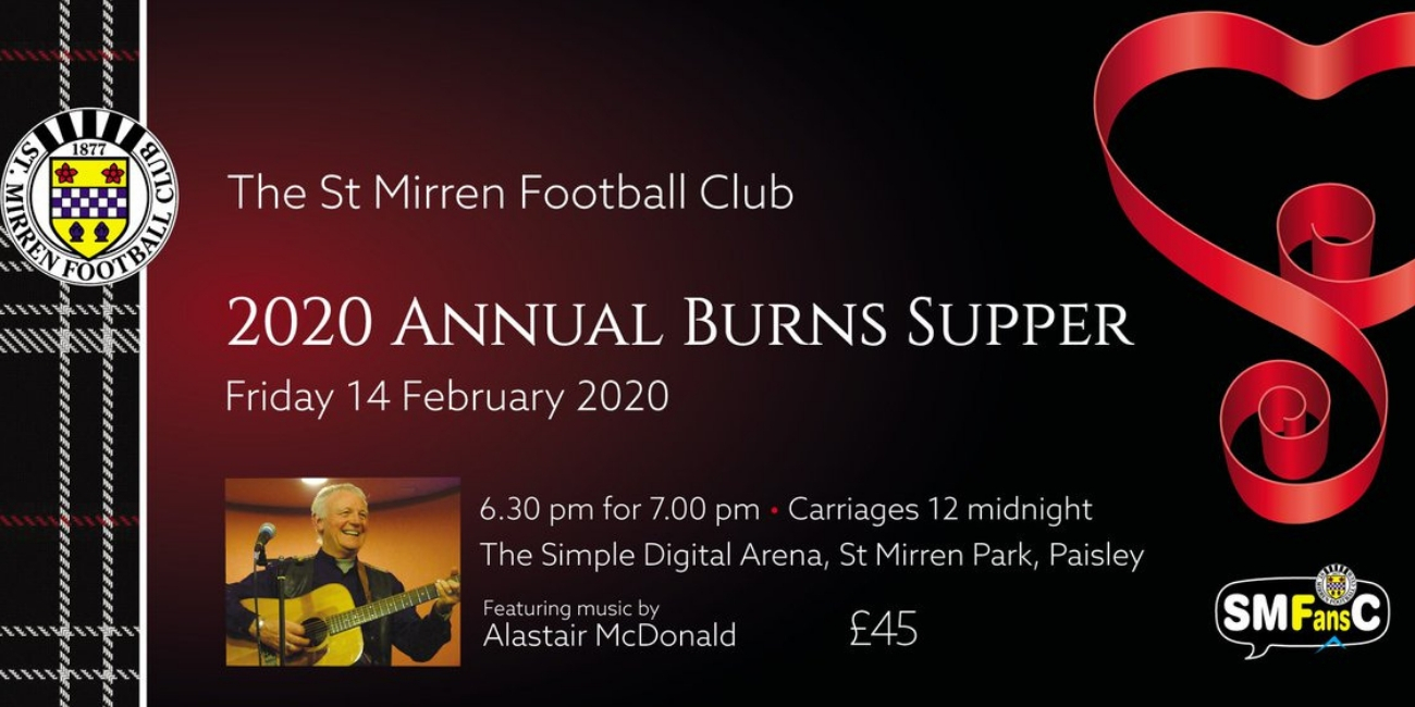 St Mirren Fans Council Burns Supper 2020