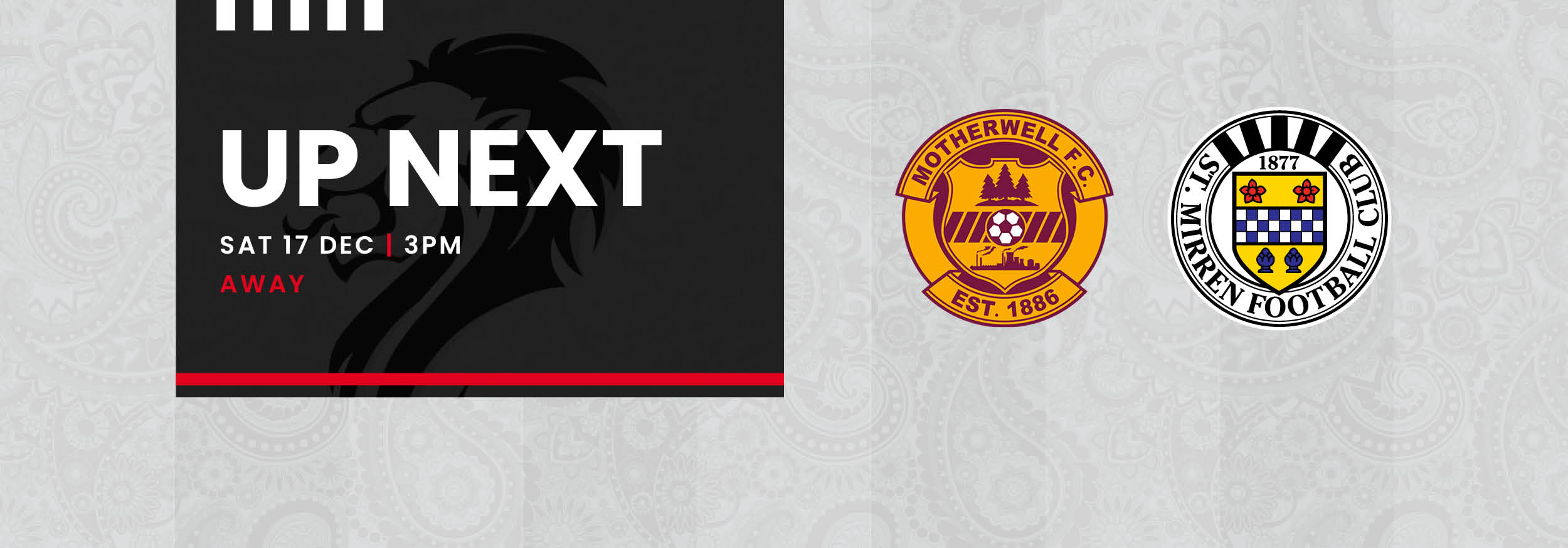 Up Next: Motherwell v St Mirren (17th Dec)