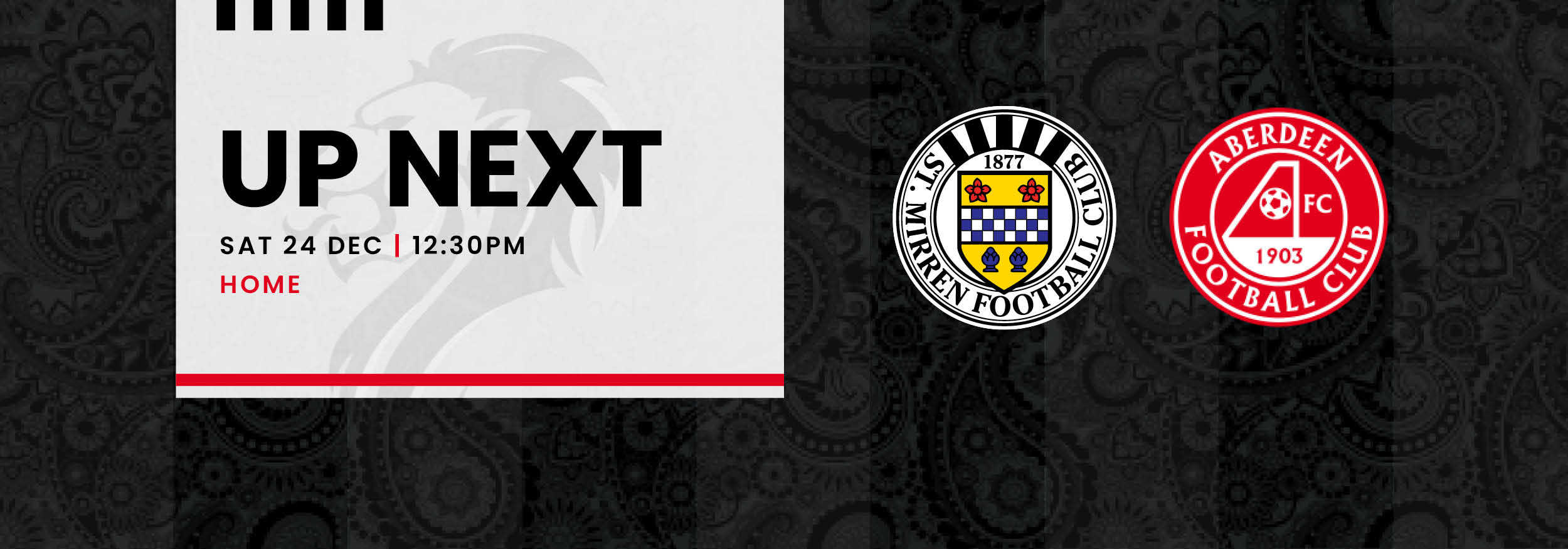 Up Next: St Mirren v Aberdeen (24th Dec)