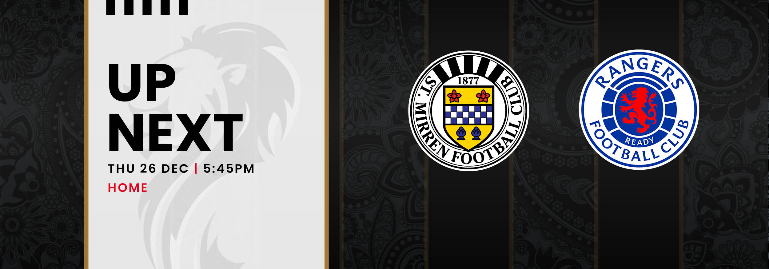 Match Preview: St Mirren v Rangers (26th Dec)