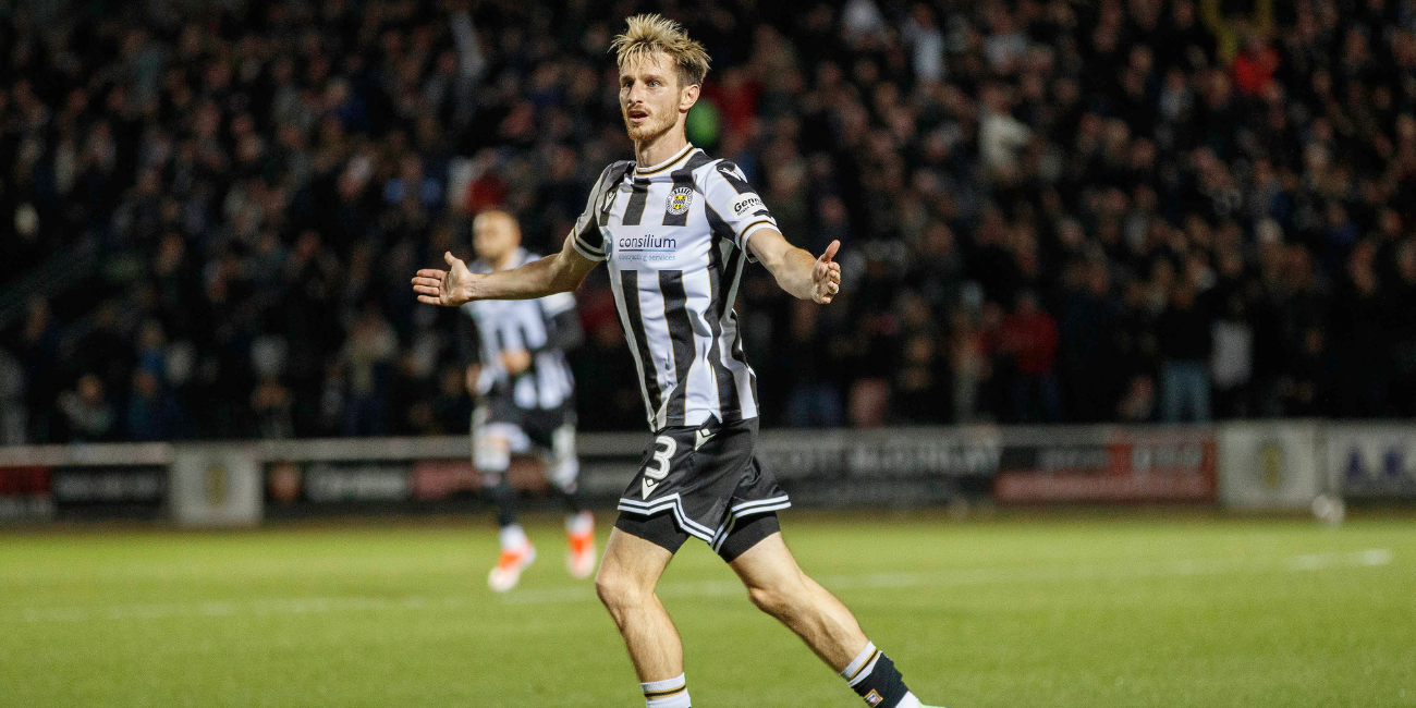 Scott Tanser celebrates goal against St Johnstone