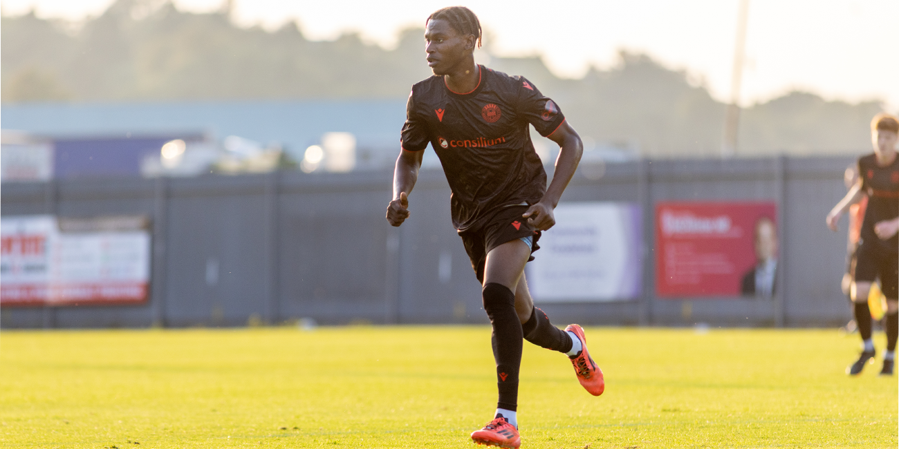 Jalmaro Calvin in action against Dumbarton