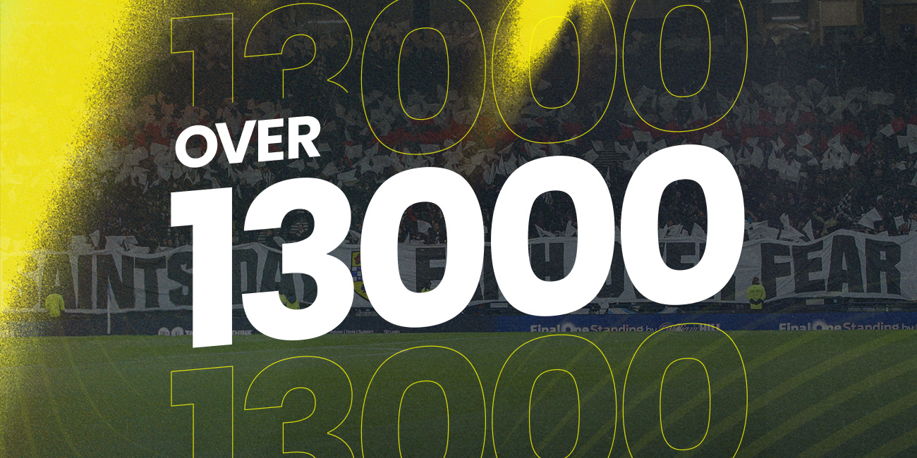 Over 13,000 tickets sold