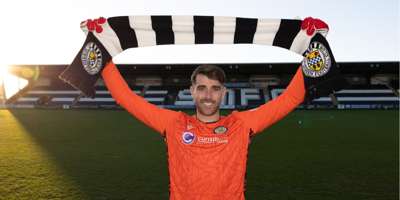 Zach Hemming with a St Mirren scarf