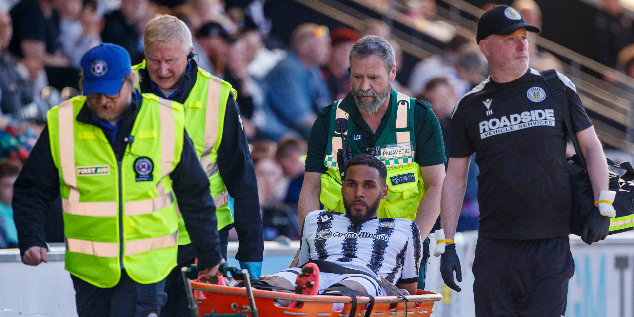 Jonah Ayunga was stretchered