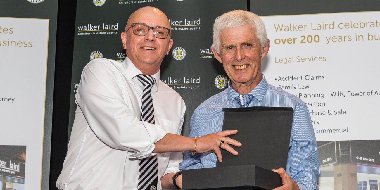 Cammy Murray inducted into the St Mirren Hall of Fame