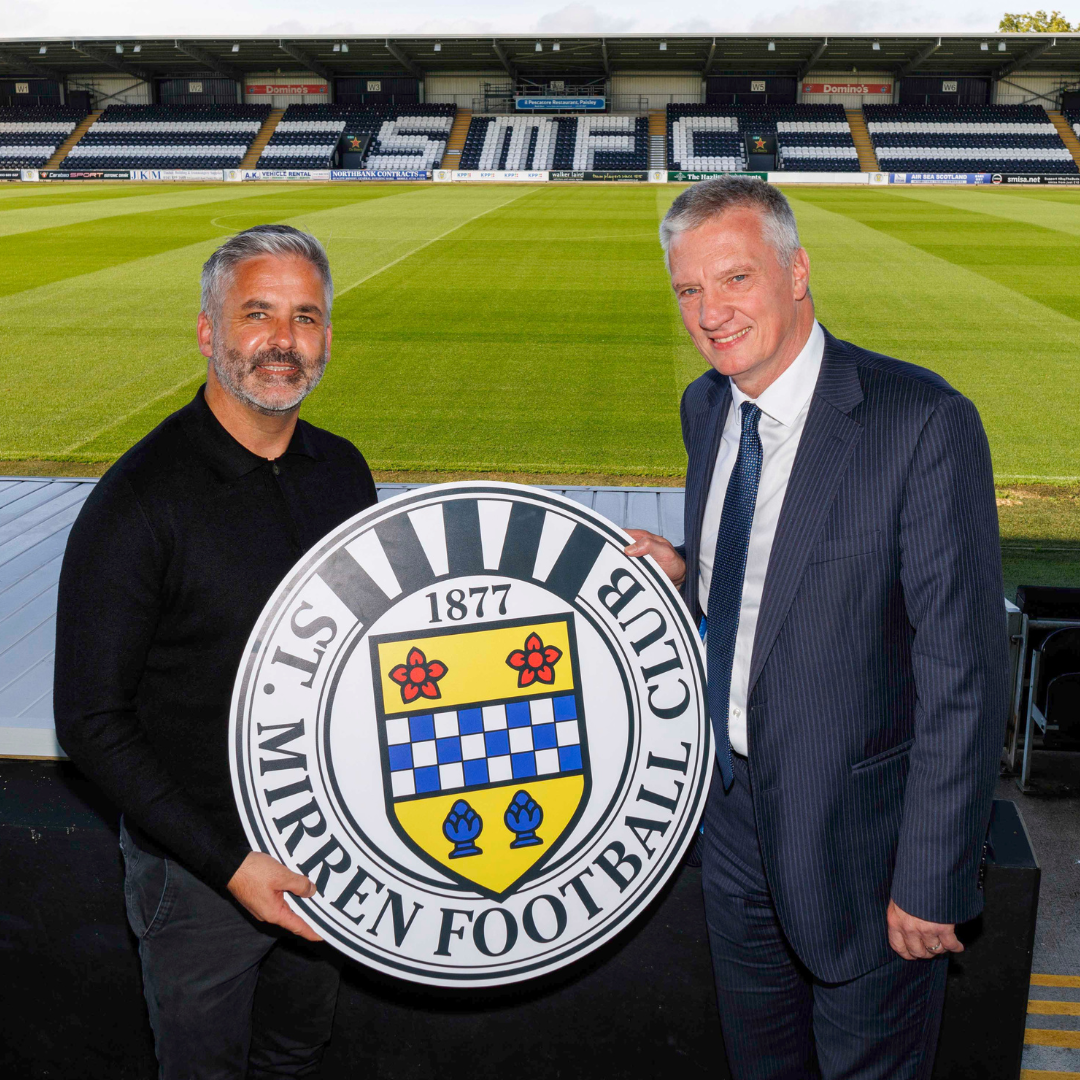 Keith Lasley and David Winnie as club announces partnership with Gilson Gray. Image by Allan Picken.