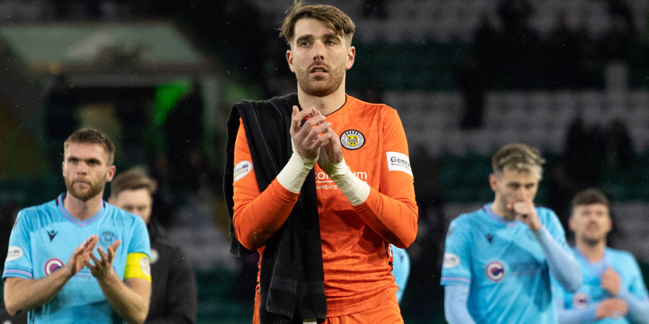 Zach Hemming applauds support after defeat at Celtic