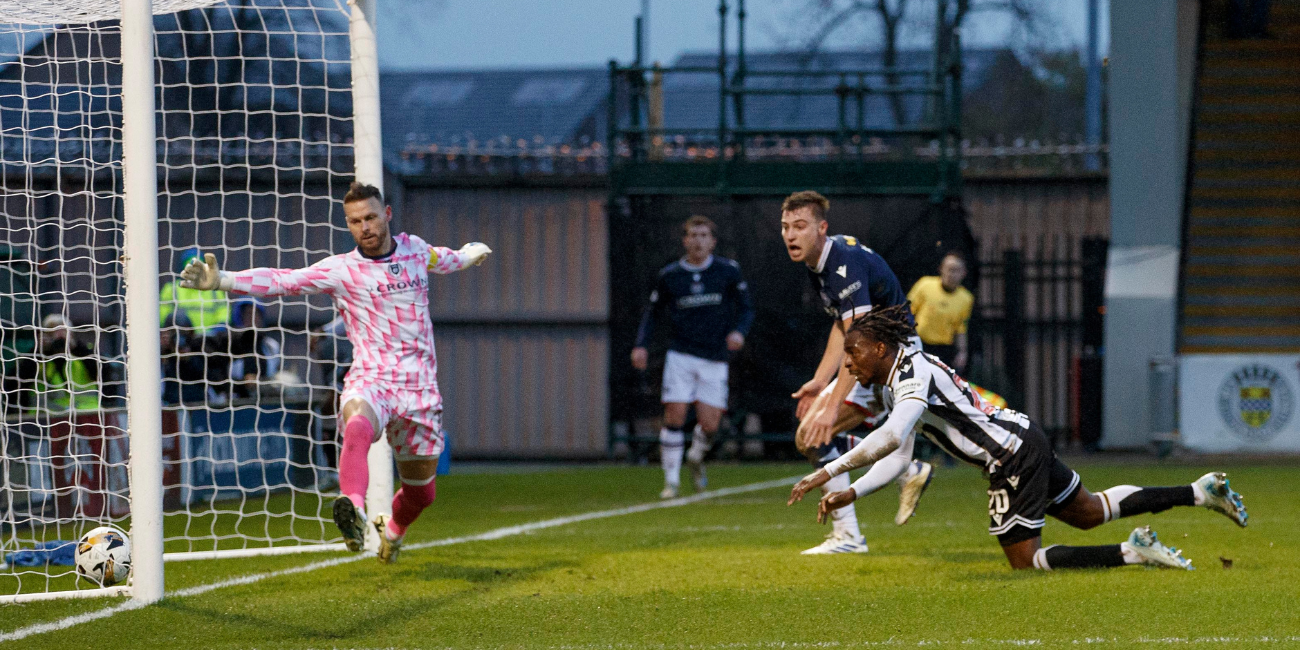 Toyosi Olusanya drew Saints level with a terrific header (Image: Allan Picken)