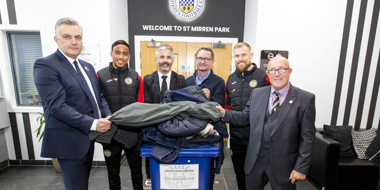 Mark Macmillan (left) during Winter Warmer Initiative