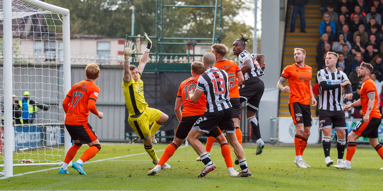 Toyosi Olusanya comes close to scoring for Saints