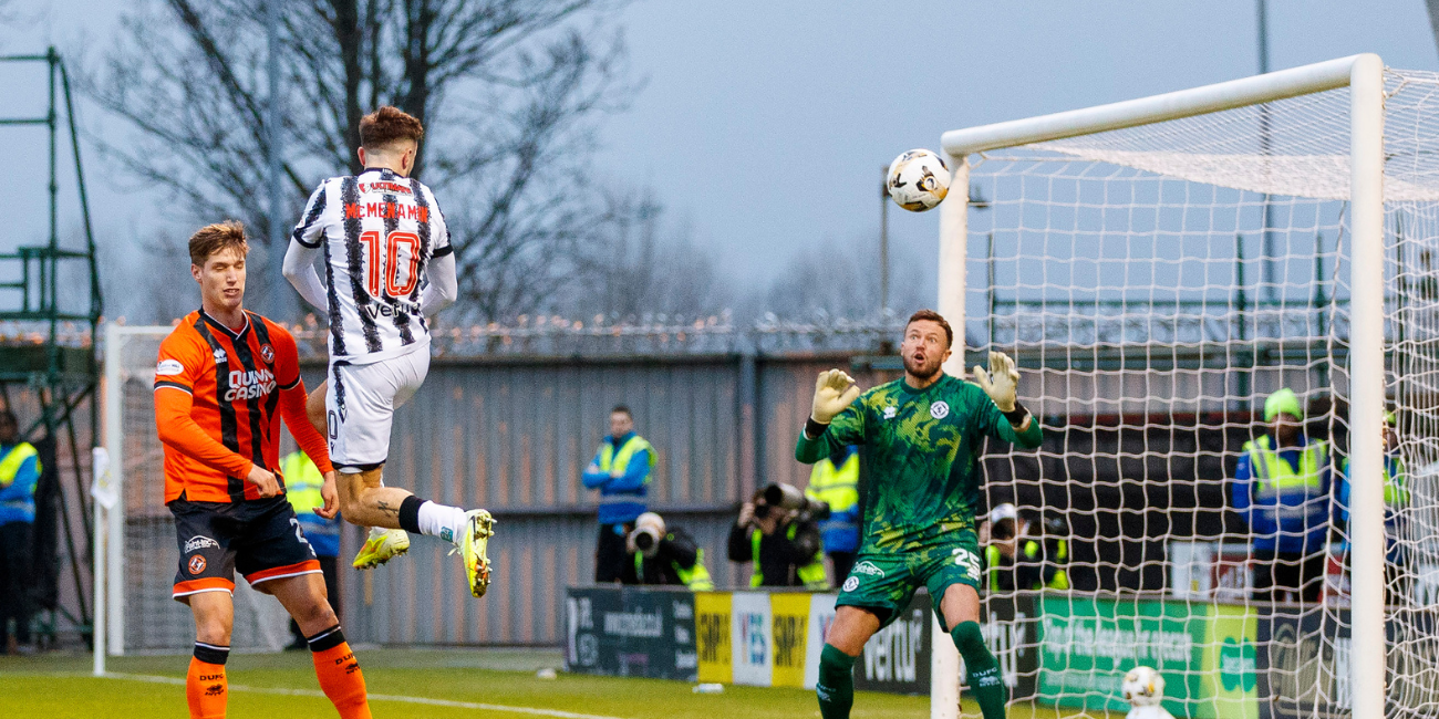 Conor McMenamin scores against Dundee United