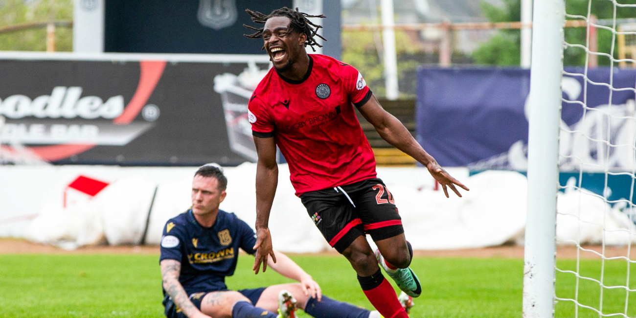 Toyosi Olusanya scored our third goal at Dundee