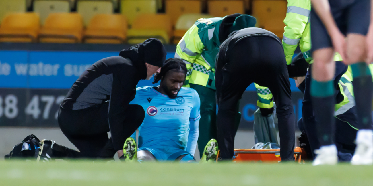 Richard Taylor was stretchered off against St Johnstone