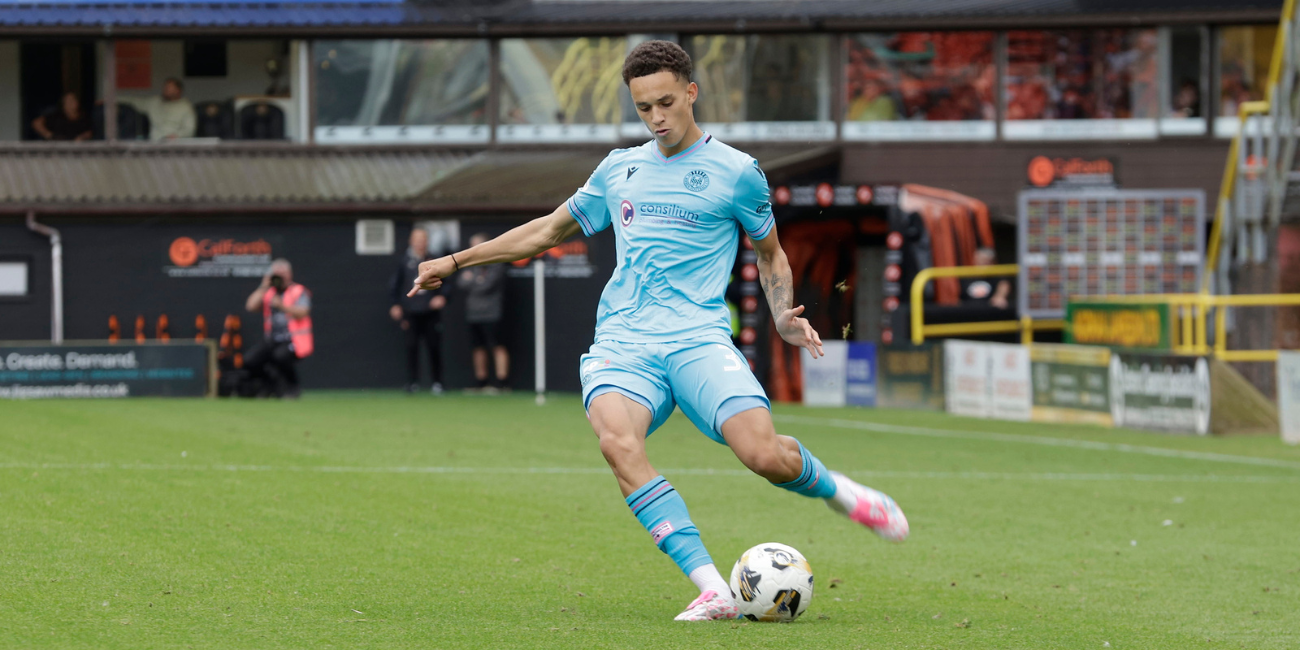 Ethan Sutherland in action away to Dundee United