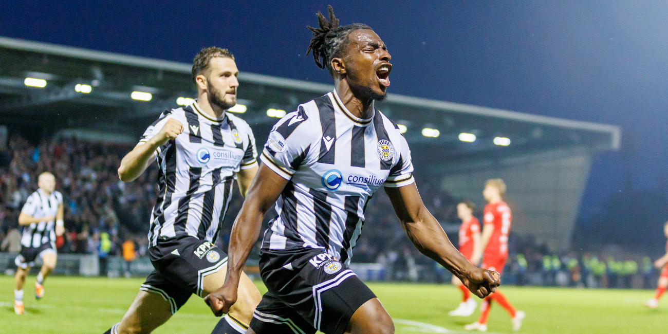 Toyosi Olusanya celebrates equaliser against SK Brann